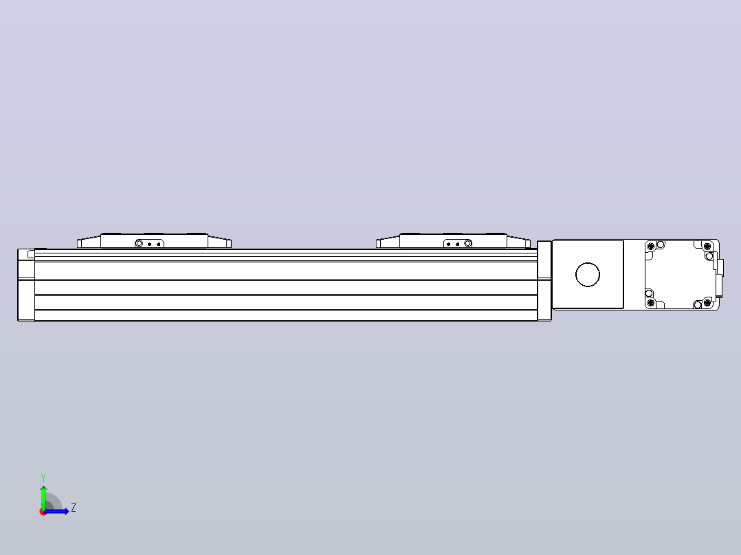 皮带直线轴双滑块型TPA-GCBS-80-P60-L50-QR-M20-N3左视图