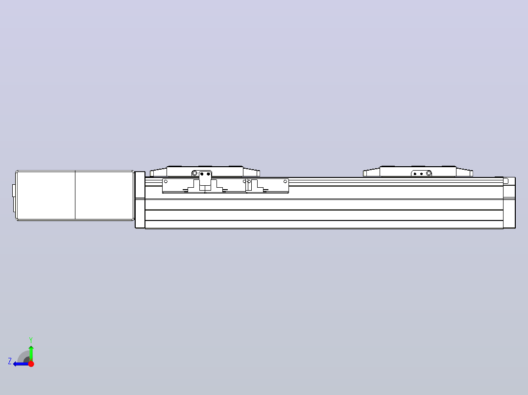 皮带直线轴双滑块型TPA-GCBS-80-P60-L50-QR-M20-N3右视图