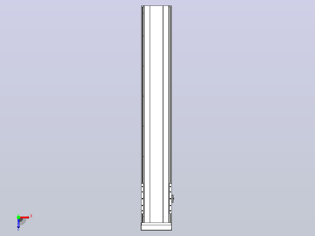 日规模组半封闭丝杆TPA-HNR-202D-2510C-L1100-MP-Y-P75-N3俯视图