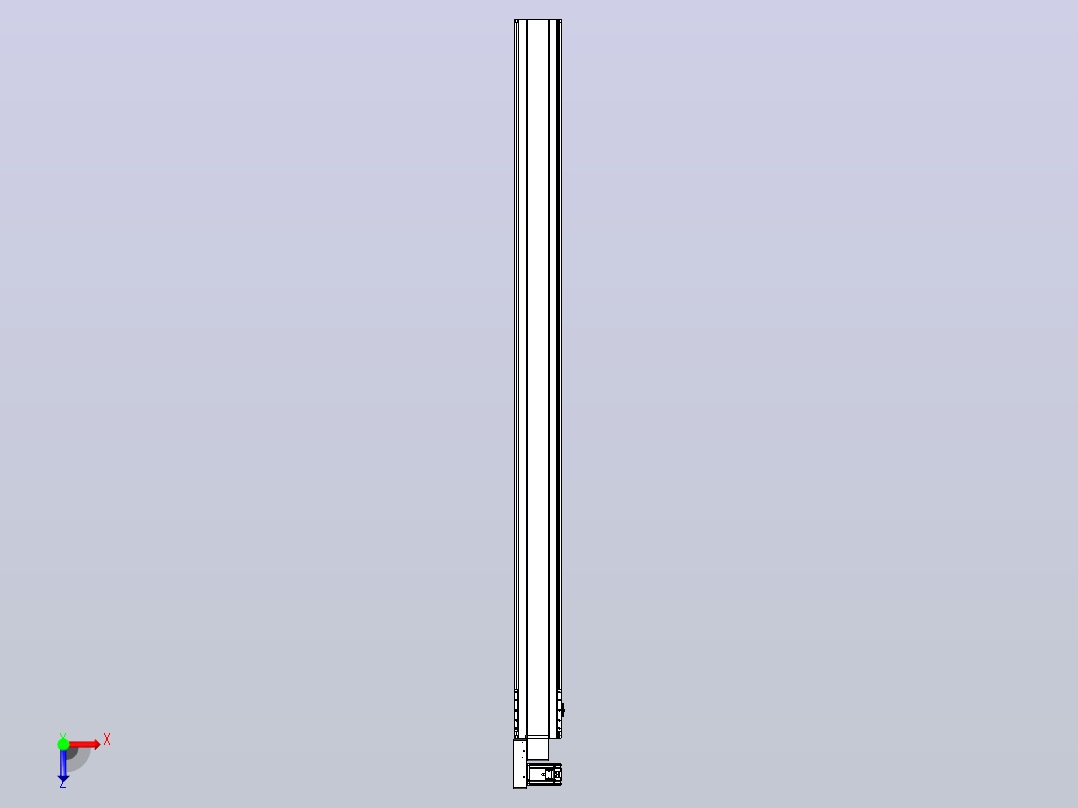 皮带直线轴半封闭可选导轨TPA-HNB-175D-140-L2400-ML-Y-P75-N3俯视图