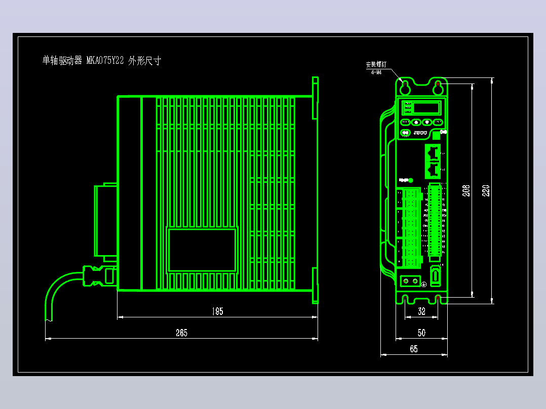 JSCC精研单轴伺服驱动器CAD MKA075Y22