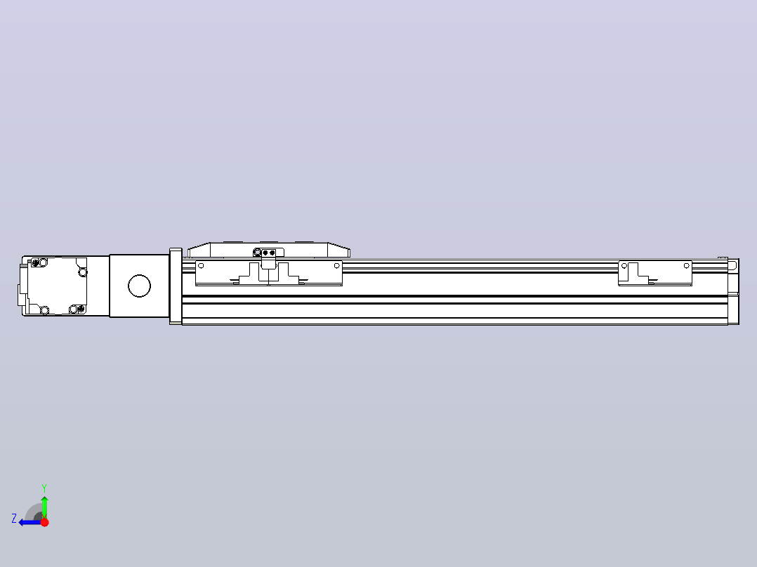 机器人皮带驱动直线轴TPA-GCB-50-P42-L250-QL-M10-N3右视图