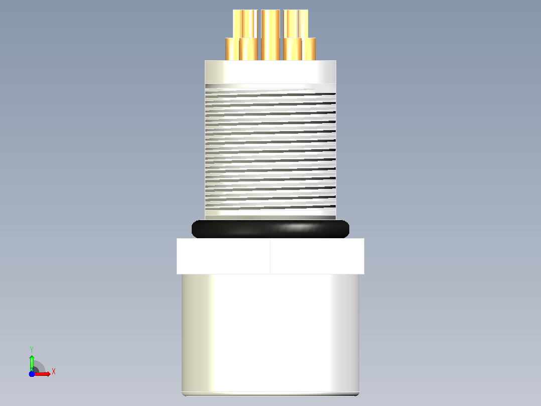 M8 连接器 5 针 B 母前视图
