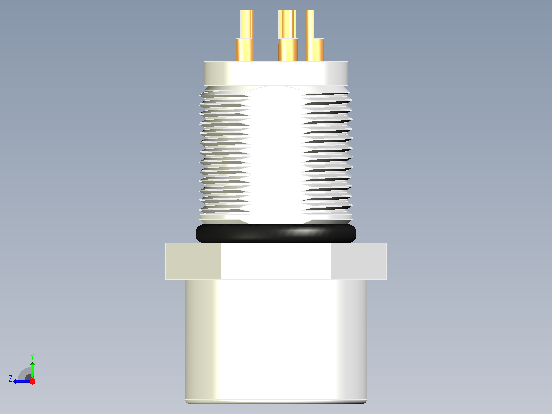 M8 连接器 5 针 B 母右视图