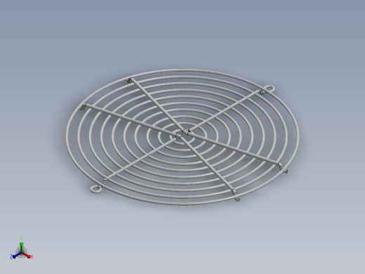 User Library-FINGER GUARD FOR 150mm FAN护网正等轴测缩略图