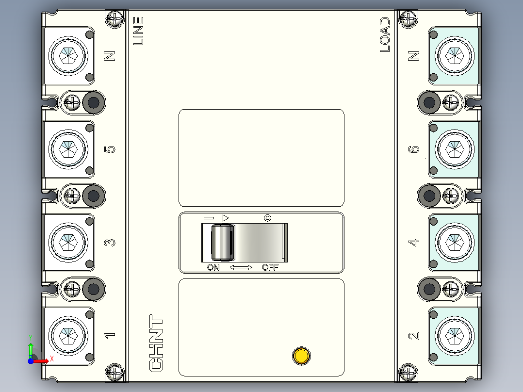 NM1-250S 4P 塑壳断路器（二代） 2019年8月前视图