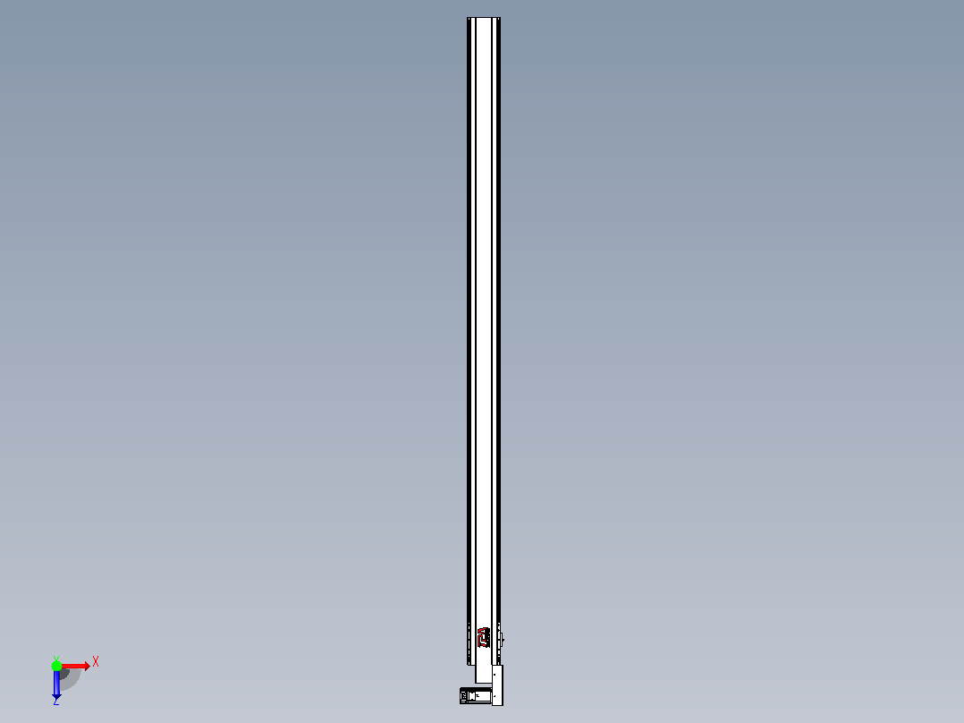 皮带直线轴半封闭可选导轨TPA-HNB-120D-110-L2150-MR-C-P40-N3俯视图