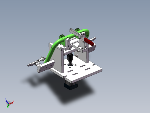 弯管脚焊接夹具设计sw2020