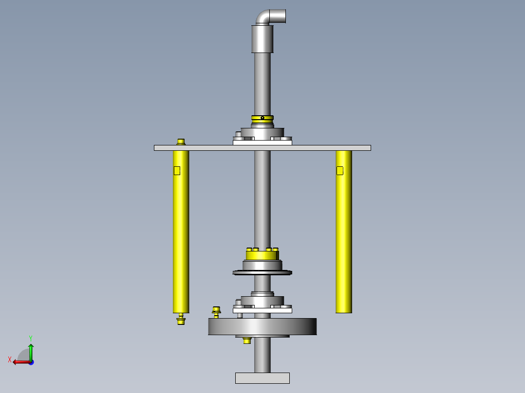 旋转式零件清洗组件后视图