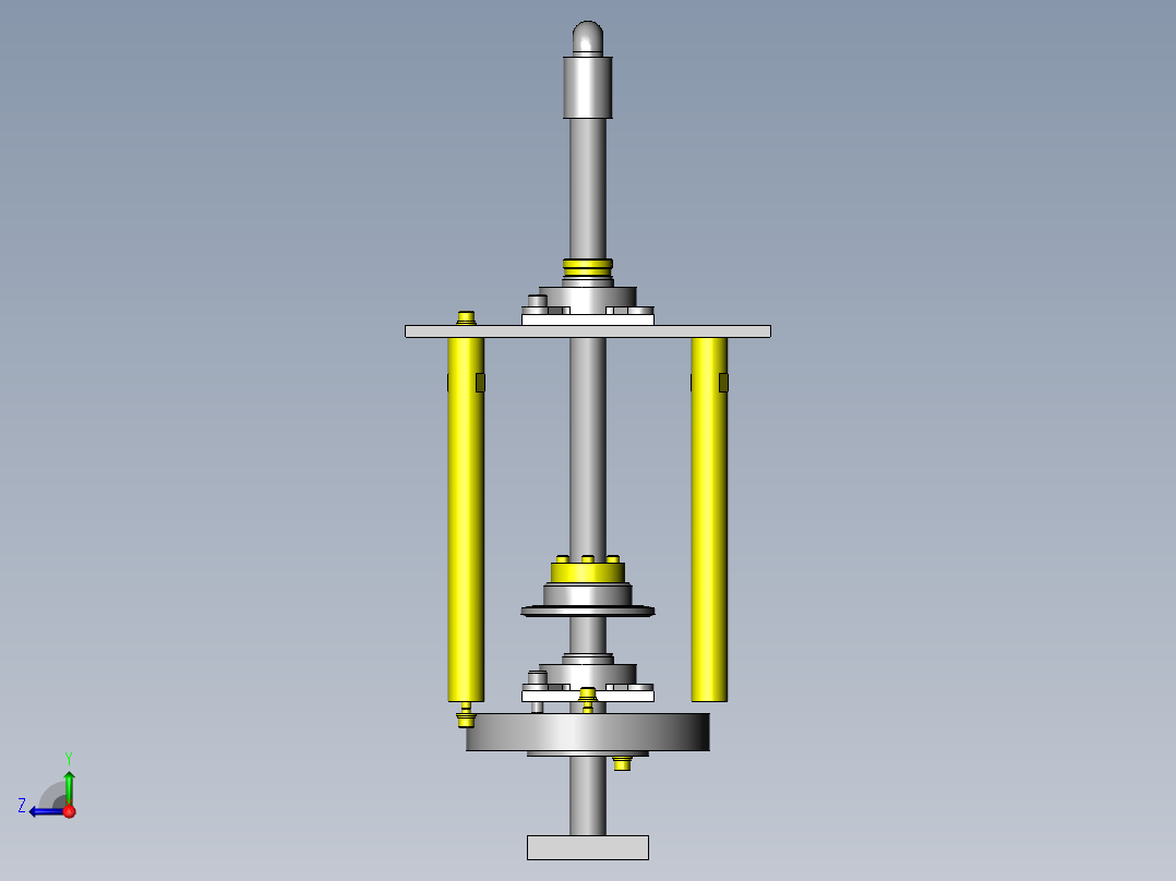 旋转式零件清洗组件右视图