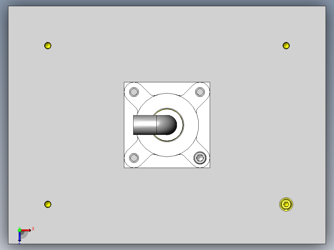 旋转式零件清洗组件俯视图