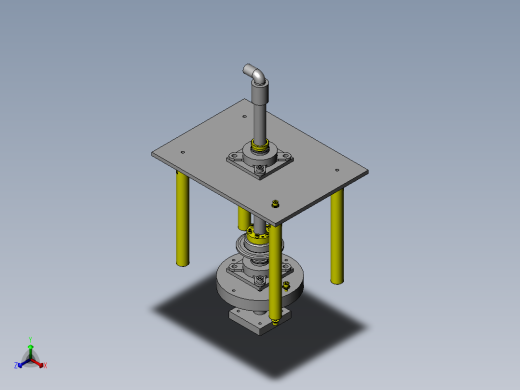 旋转式零件清洗组件正等轴测缩略图