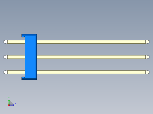 彩色公头100mil（2.54mm）系列-DS1021_blue_3x05p_100mil_Type19_rev1.0左视缩略图
