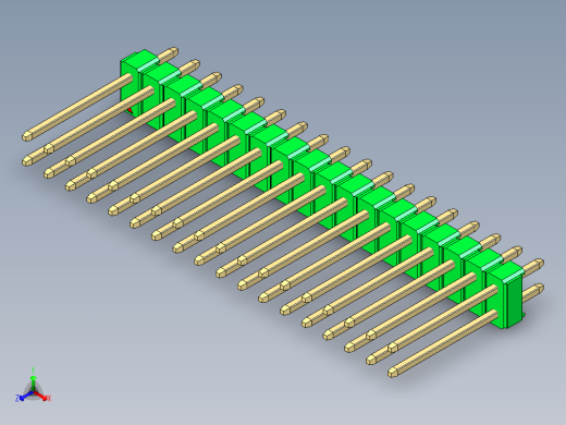 彩色公头100mil（2.54mm）系列-DS1021_green_2x18p_100mil_Type5_rev1.0