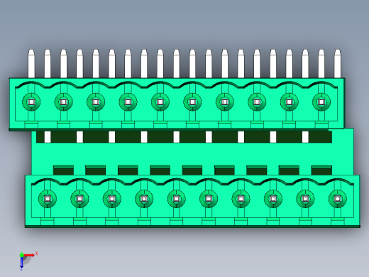DEGSON 2EDG 系列 5.0mm 可插拔接线端子组-2EDGRTC-5.0-20P-14-00AH俯视缩略图