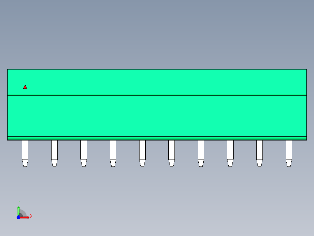 DEGSON 15EDG 系列 3.81mm 插拔式接线端子-15EDGVC-3.81-10P-14-00AH前视图