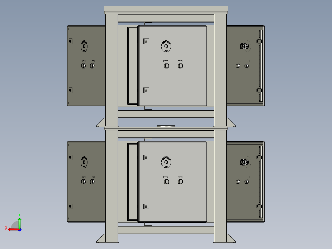 小区总电压箱后视图