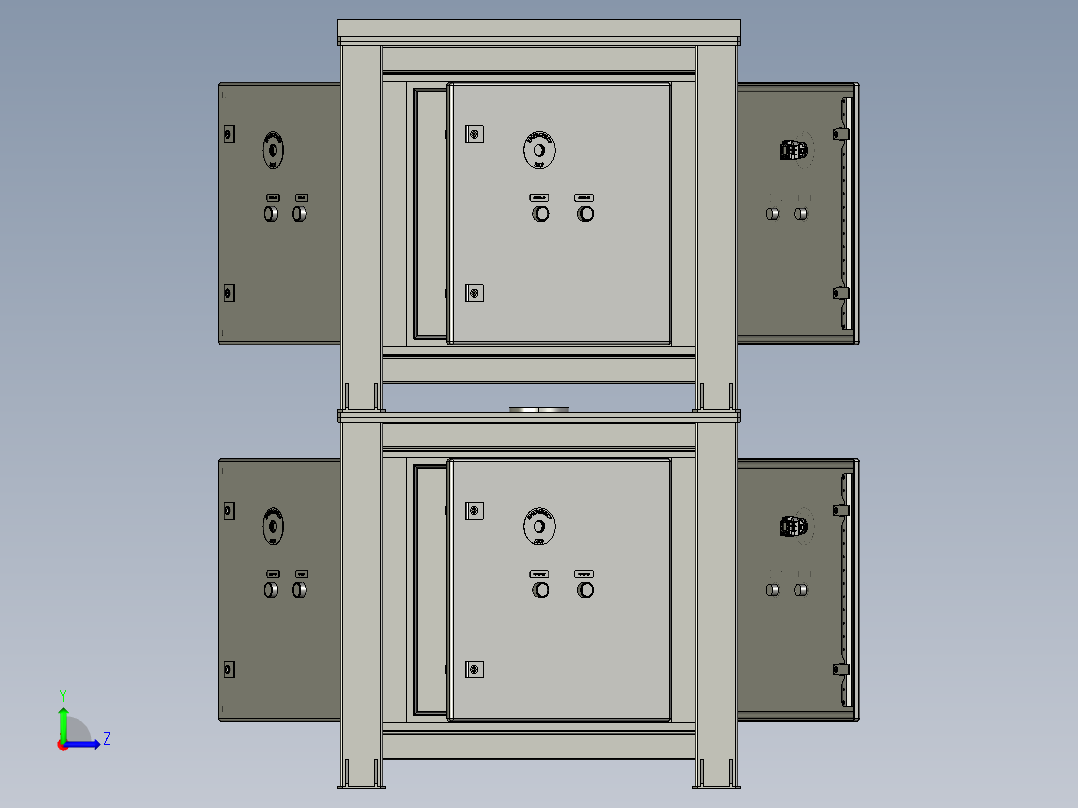 小区总电压箱左视图