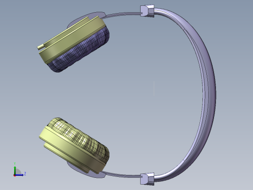 头戴式耳机三维模型左视缩略图
