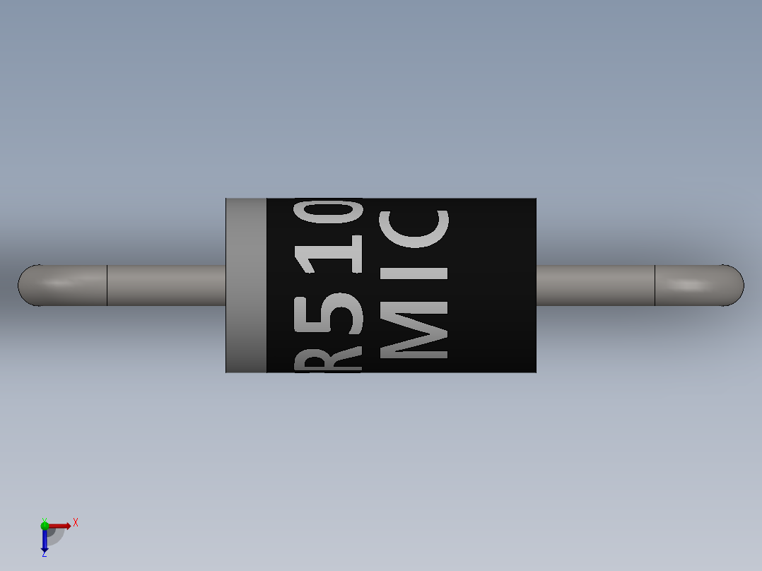 电容器 二极管 电阻器-Schottky Diode SR5100俯视图