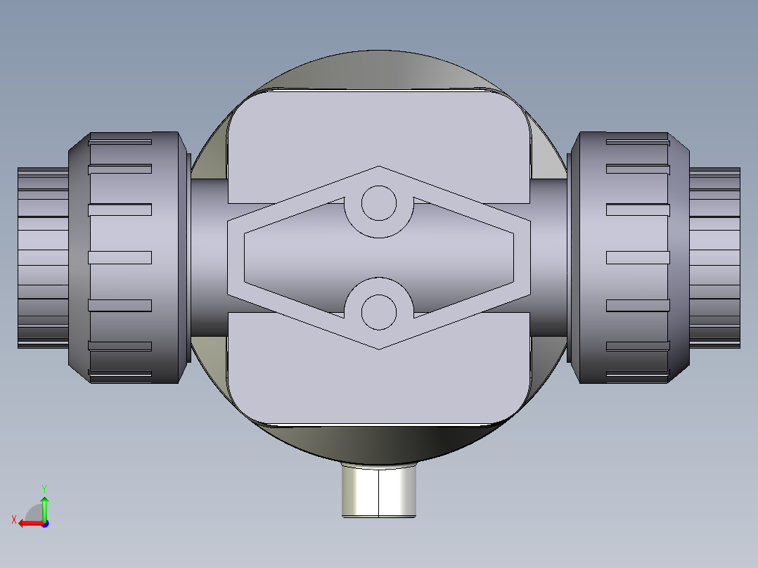 7DKPUFVCP NC 气动隔膜阀常闭和BSP螺纹女性联盟结束，PVC-U系列后视图