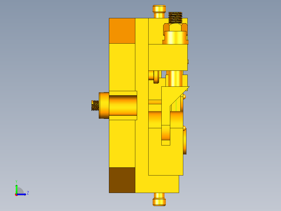 多件平行联动夹紧铣床夹具设计左视图