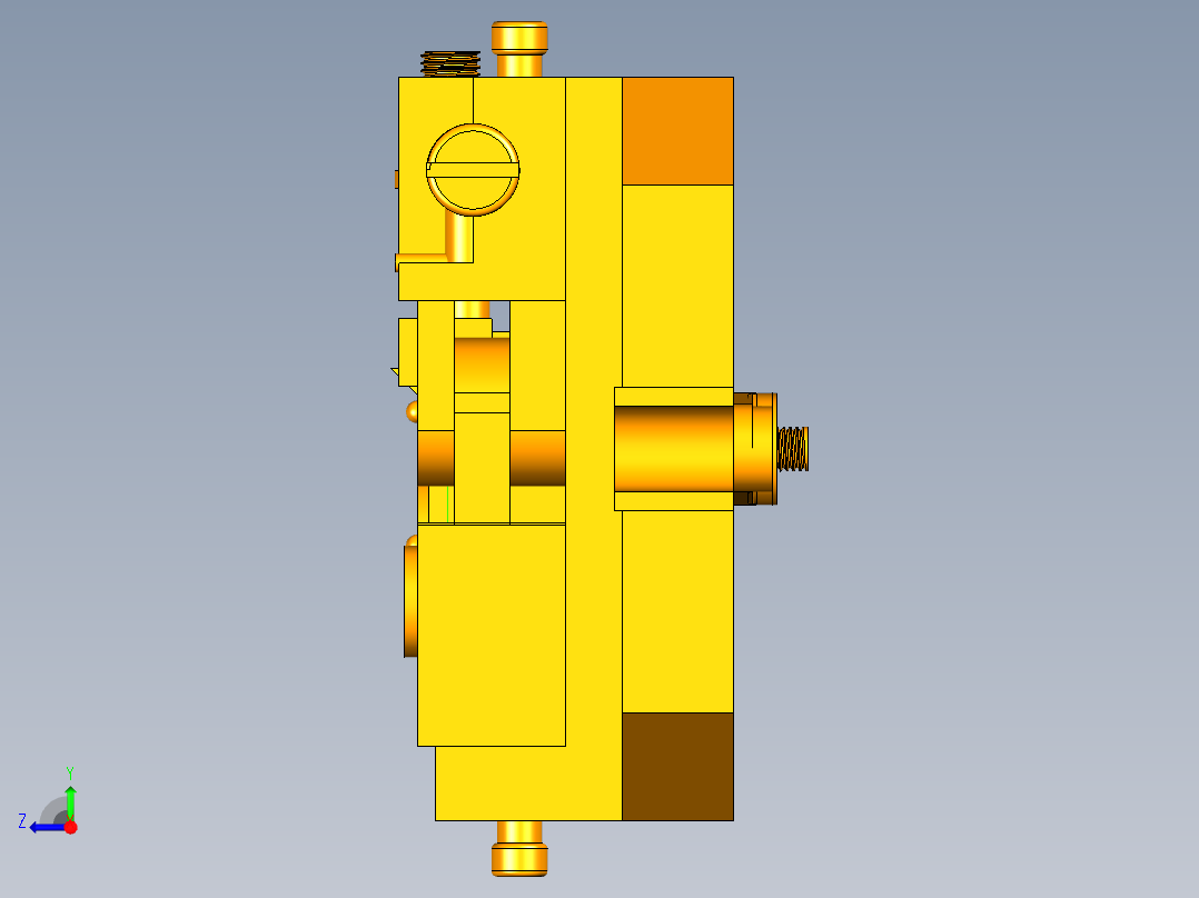 多件平行联动夹紧铣床夹具设计右视图