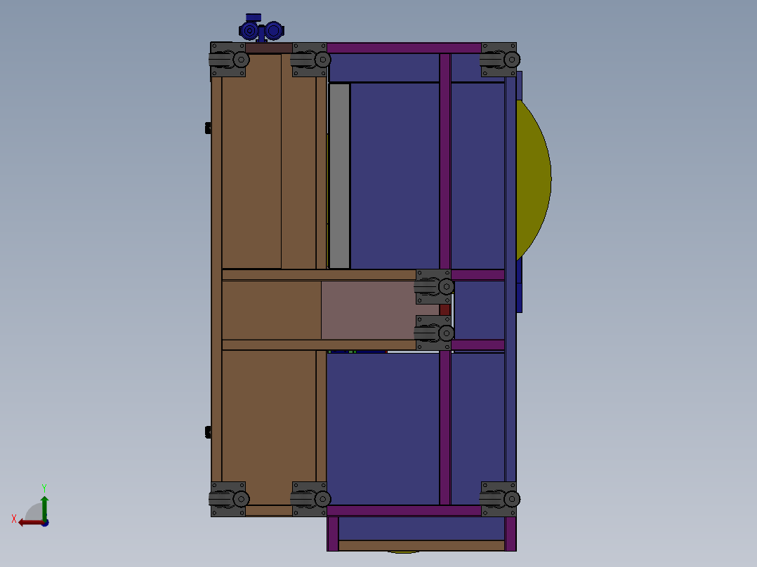 全自动打螺母机设备后视图