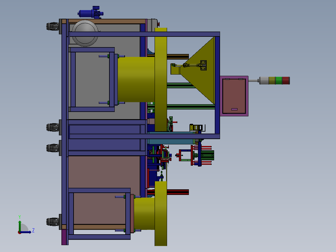 全自动打螺母机设备左视图