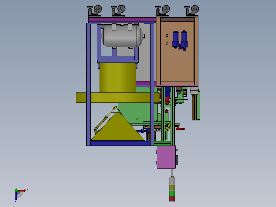 全自动打螺母机设备俯视图