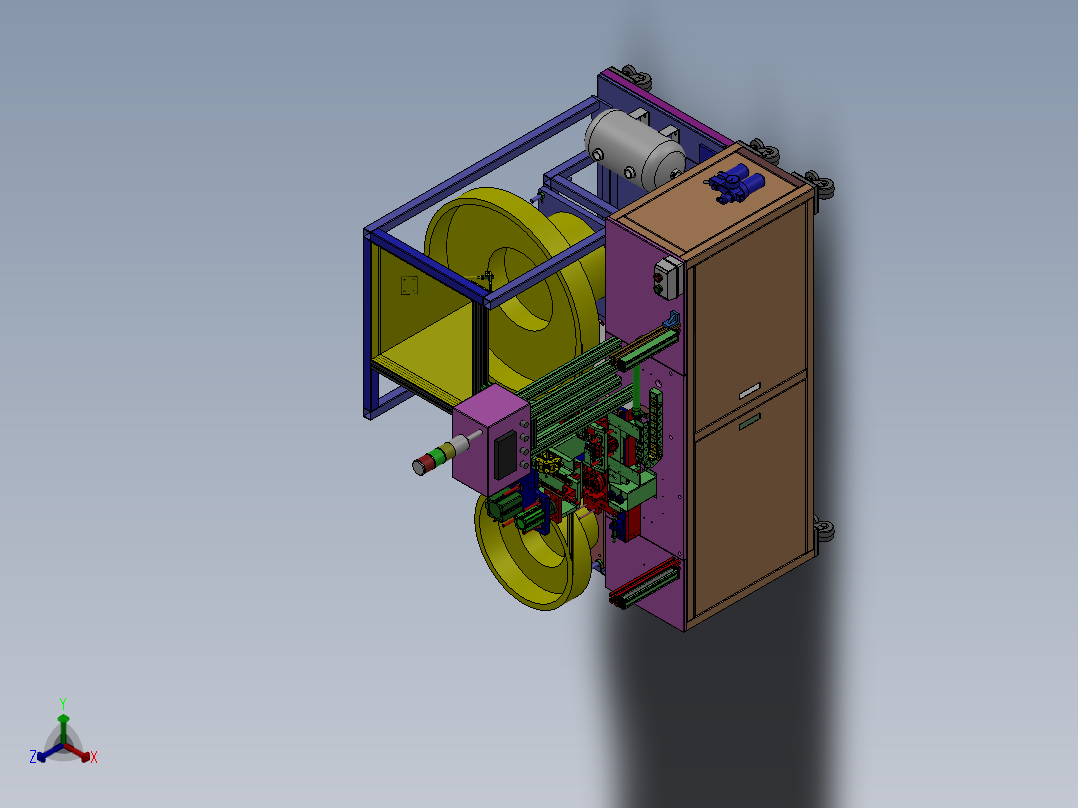 全自动打螺母机设备正等轴测图