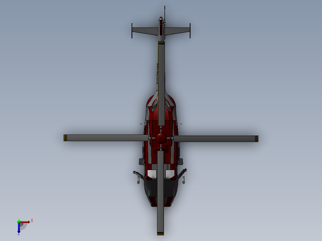 直升飞机俯视图