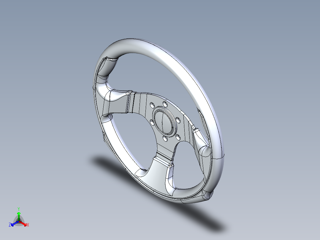 方向盘 (26)正等轴测图