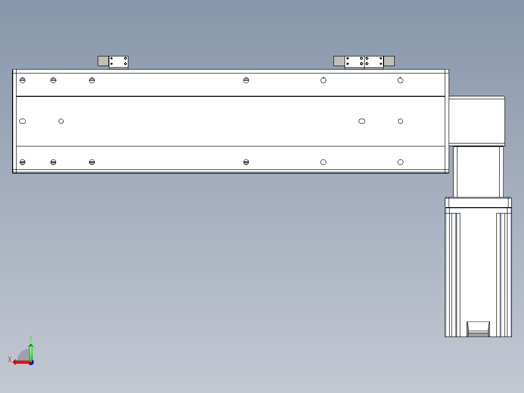 同步带滑台-半封闭B13-L90-S300-L-Z86-D3后视图