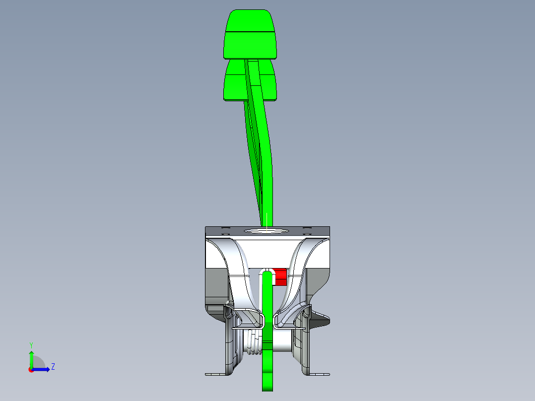汽车客车刹车踏板左视图