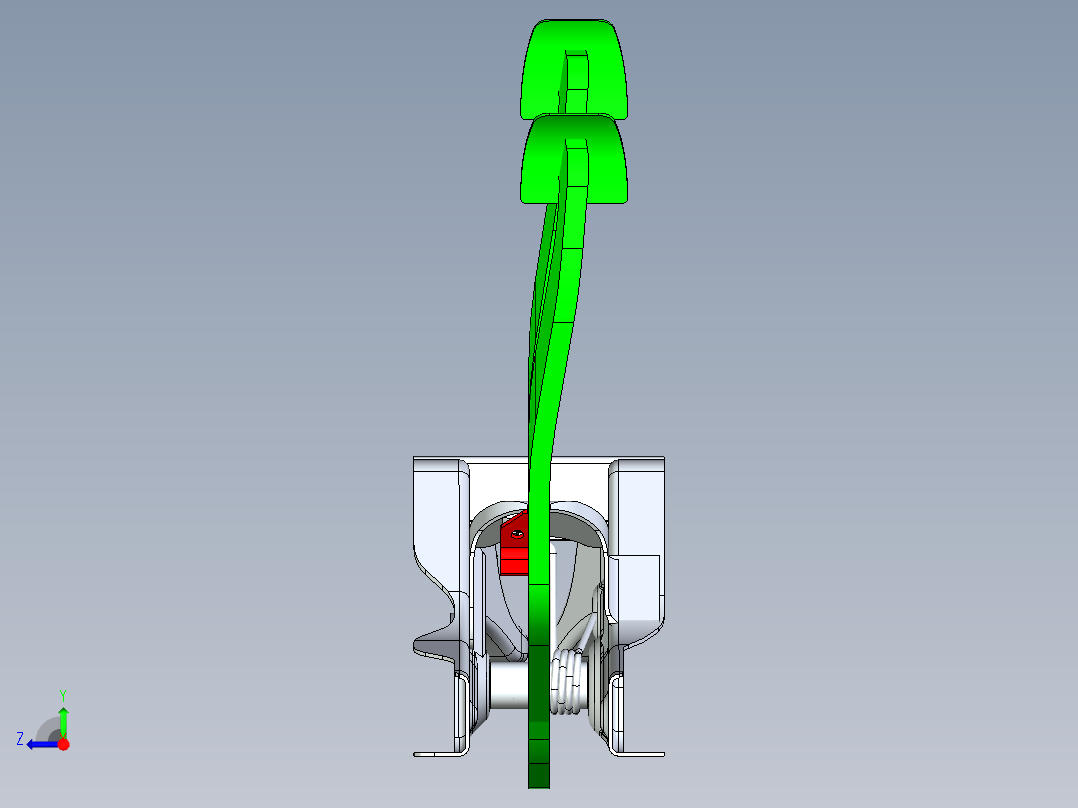 汽车客车刹车踏板右视图