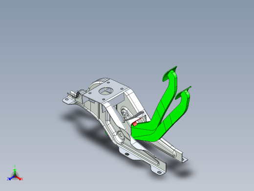 汽车客车刹车踏板正等轴测缩略图