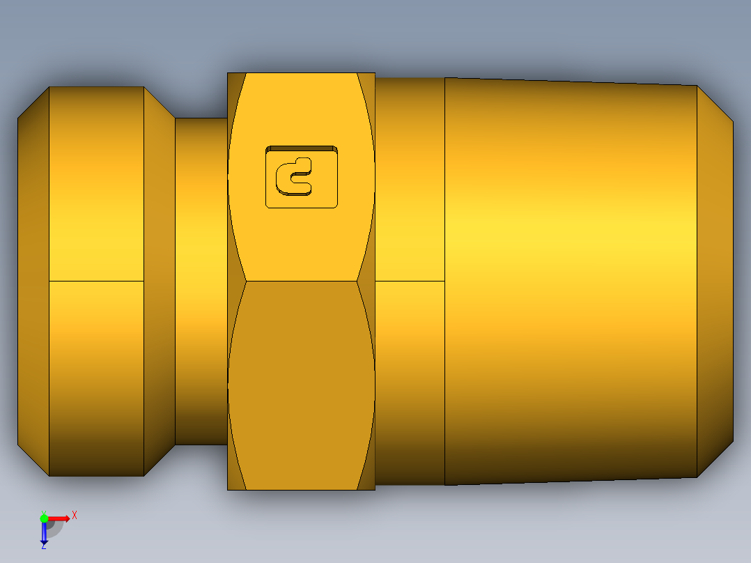 倒齿式工业管接头Ball-End Joint Adapter to Male Pipe 127HB-8-8俯视图