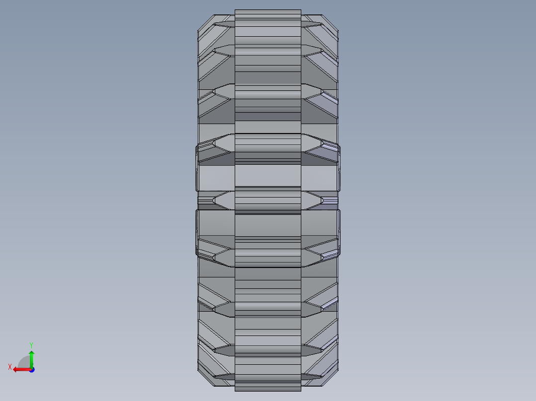 32269 Old Grey Technic Gear 20 Tooth Double Bevel.SLDPRT后视图
