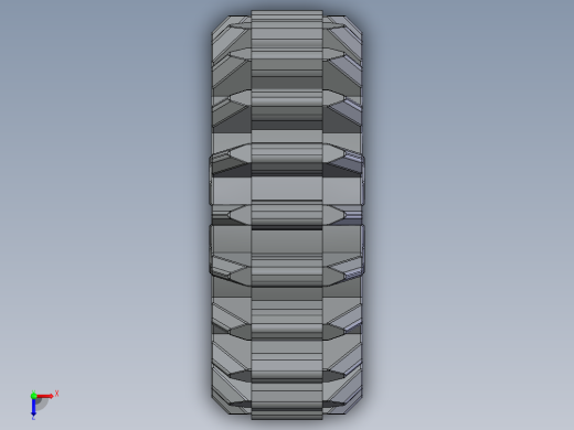 32269 Old Grey Technic Gear 20 Tooth Double Bevel.SLDPRT俯视缩略图