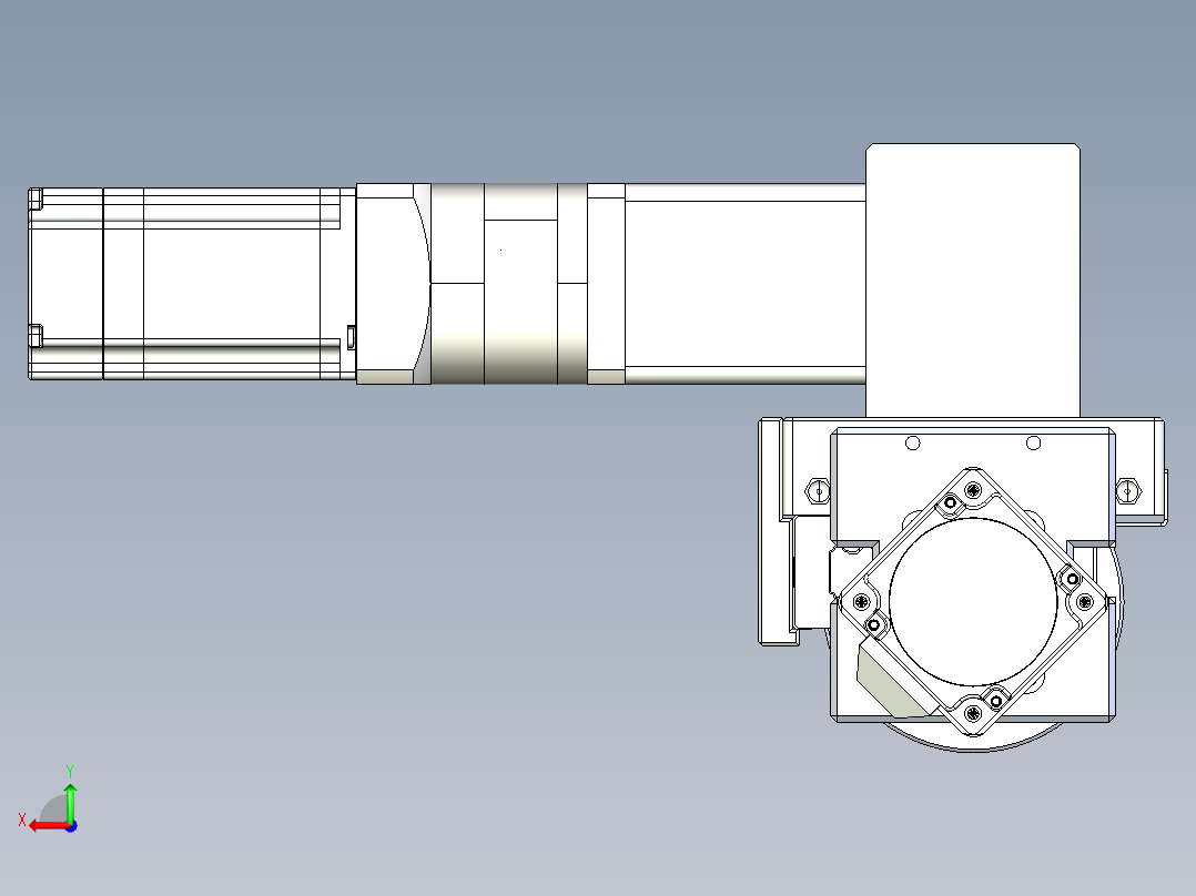 威洛博直线电机模组EB6ZR-L140-S780-RZ575K-Z575K-MS3后视图