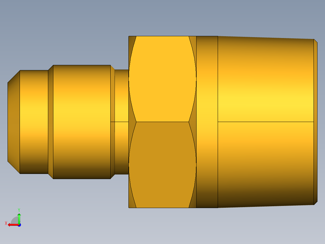 扩口式工业通用硬管接头Male Connector 48F-8-12后视图
