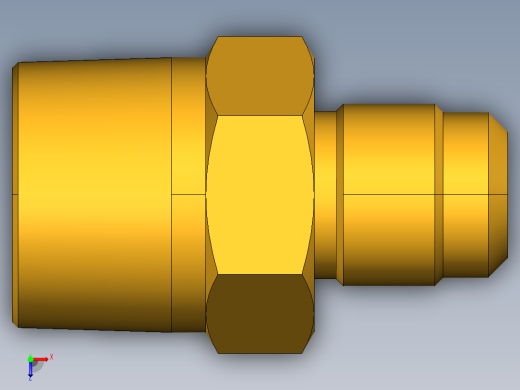 扩口式工业通用硬管接头Male Connector 48F-8-12俯视缩略图