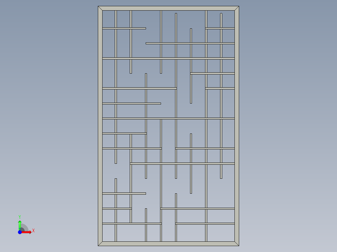 车窗格栅设计1前视图
