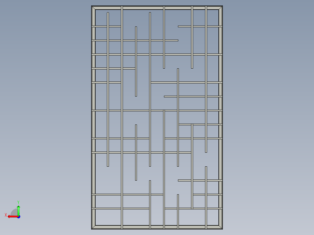 车窗格栅设计1后视图