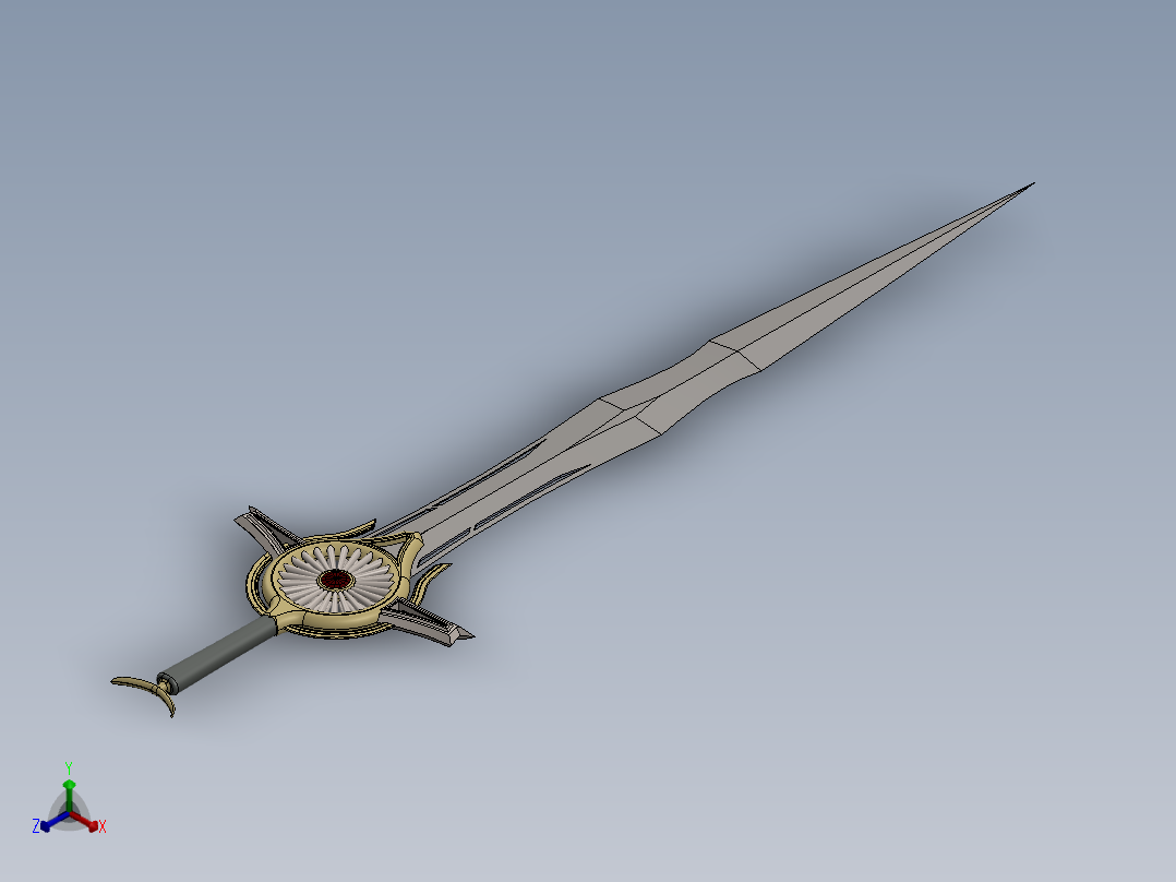 剑、宝剑(88)正等轴测图