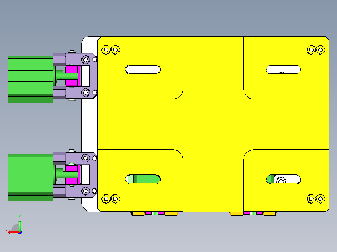 T300-A笔记本CNC工装夹具三维模型-CNC1后视图