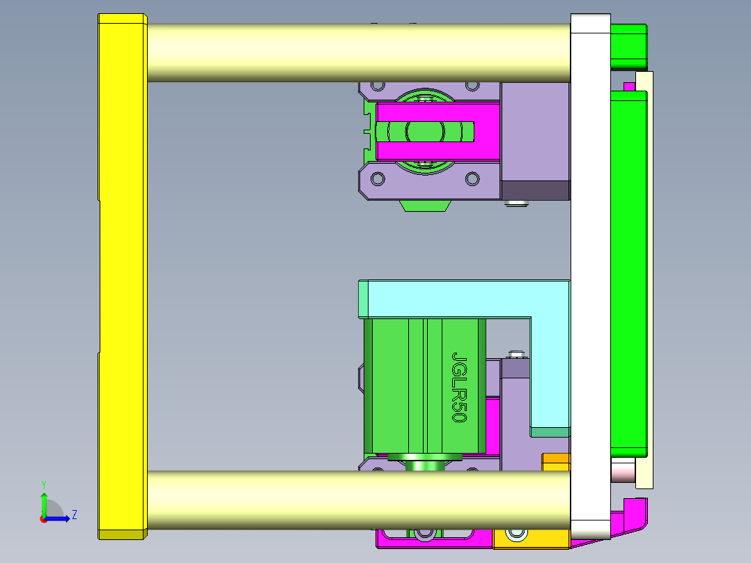 T300-A笔记本CNC工装夹具三维模型-CNC1左视图