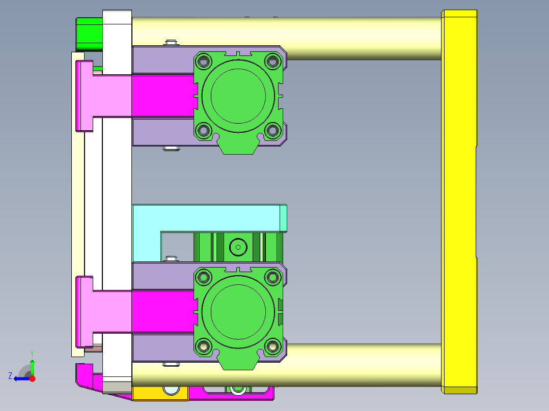 T300-A笔记本CNC工装夹具三维模型-CNC1右视图