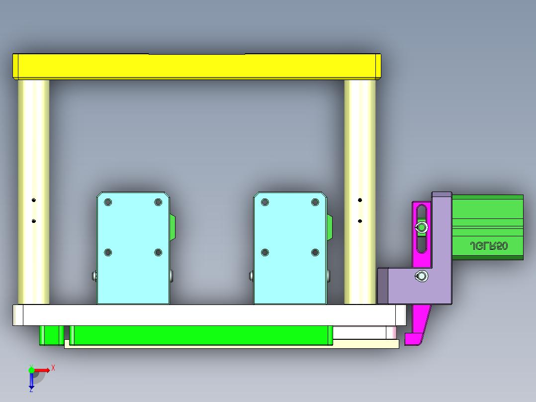 T300-A笔记本CNC工装夹具三维模型-CNC1俯视图